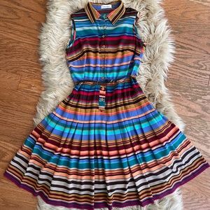 Calvin Klein sleeveless striped dress